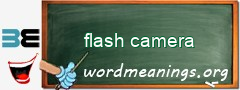 WordMeaning blackboard for flash camera